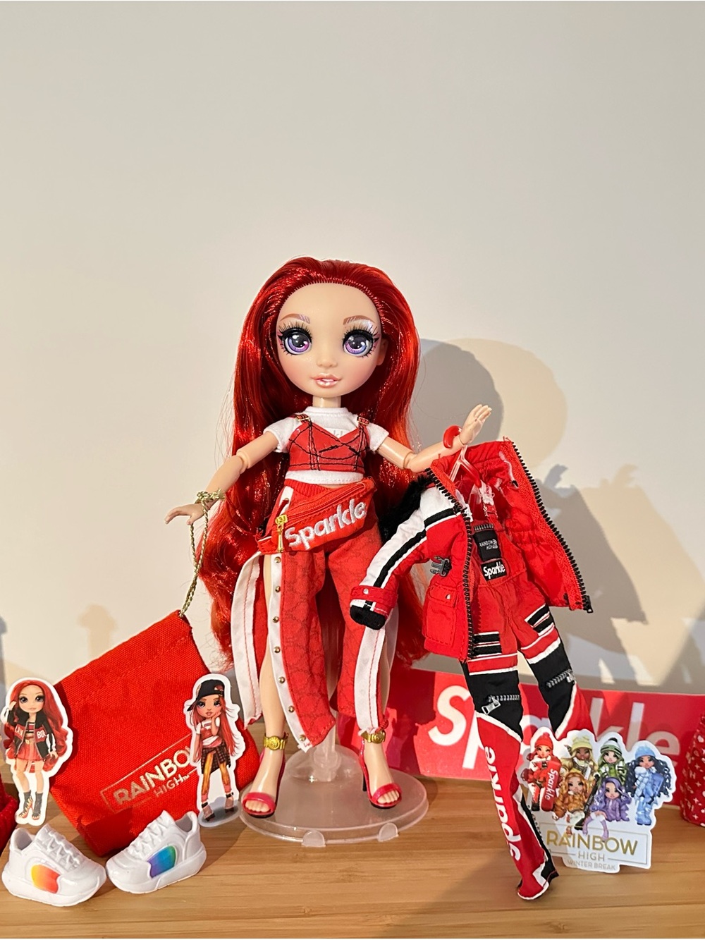 Rainbow High Ruby Anderson Sparkle Red Fashion Doll with accessories